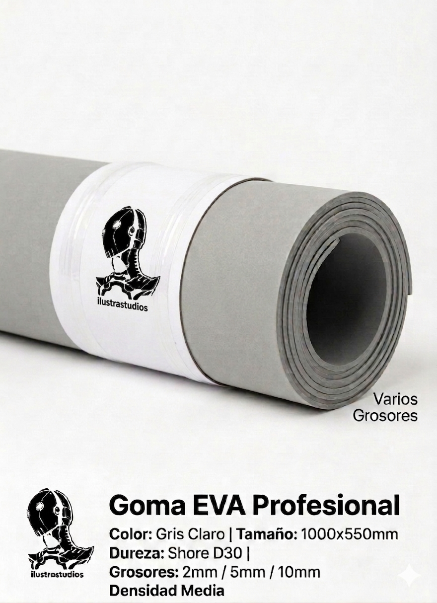 Goma EVA ILUSTRASTUDIOS – Media Densidad (Shore A D30)