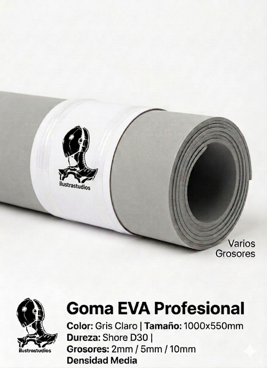 Goma EVA ILUSTRASTUDIOS – Media Densidad (Shore A D30)
